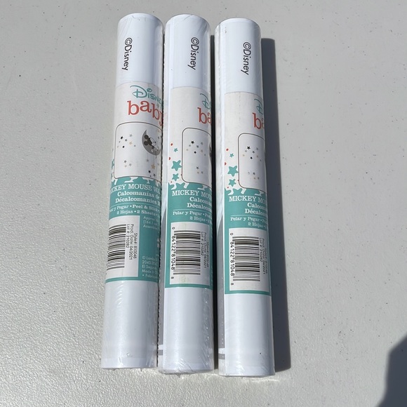 Disney Baby Mickey Mouse Gray/Yellow Celestial Wall Decals bundle of 3. - Picture 7 of 7